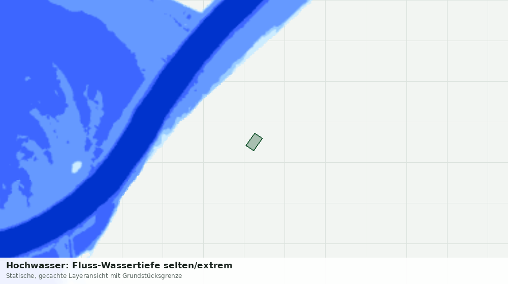 Statische Kartenansicht: Hochwasser: Fluss-Wassertiefe selten/extrem
