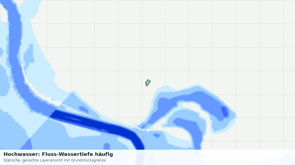 Statische Kartenansicht: Hochwasser: Fluss-Wassertiefe häufig