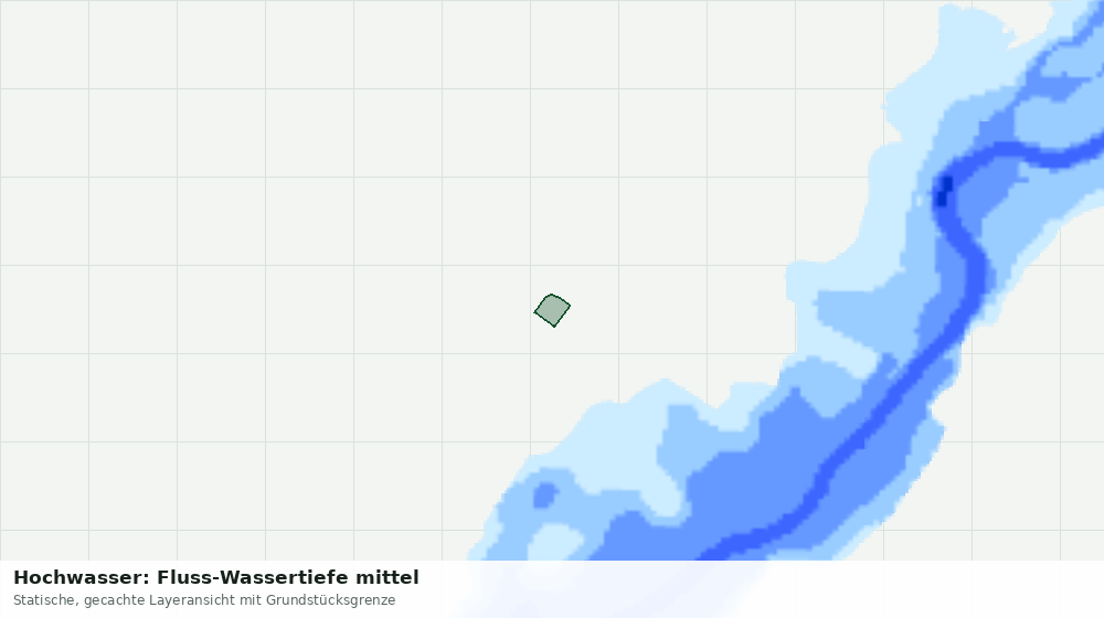 Statische Kartenansicht: Hochwasser: Fluss-Wassertiefe mittel