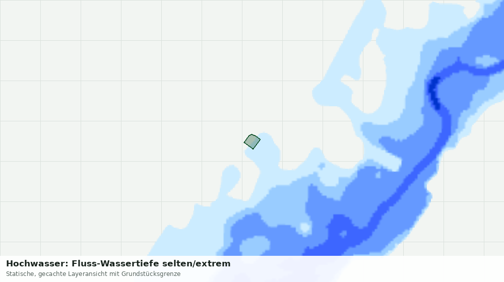 Statische Kartenansicht: Hochwasser: Fluss-Wassertiefe selten/extrem