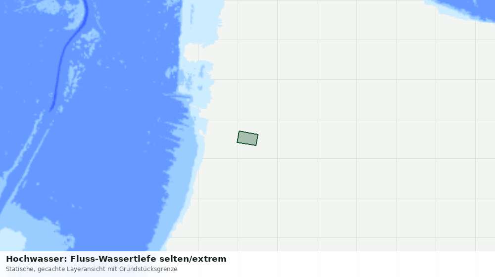 Statische Kartenansicht: Hochwasser: Fluss-Wassertiefe selten/extrem