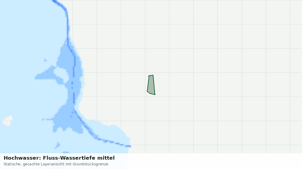 Statische Kartenansicht: Hochwasser: Fluss-Wassertiefe mittel
