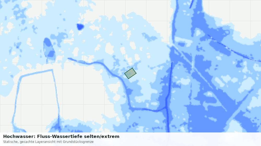 Statische Kartenansicht: Hochwasser: Fluss-Wassertiefe selten/extrem