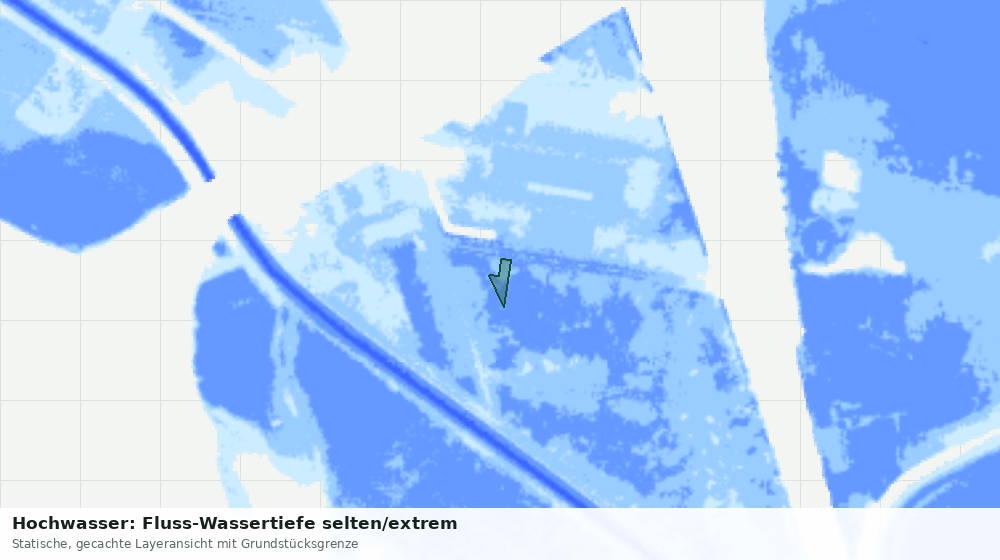 Statische Kartenansicht: Hochwasser: Fluss-Wassertiefe selten/extrem