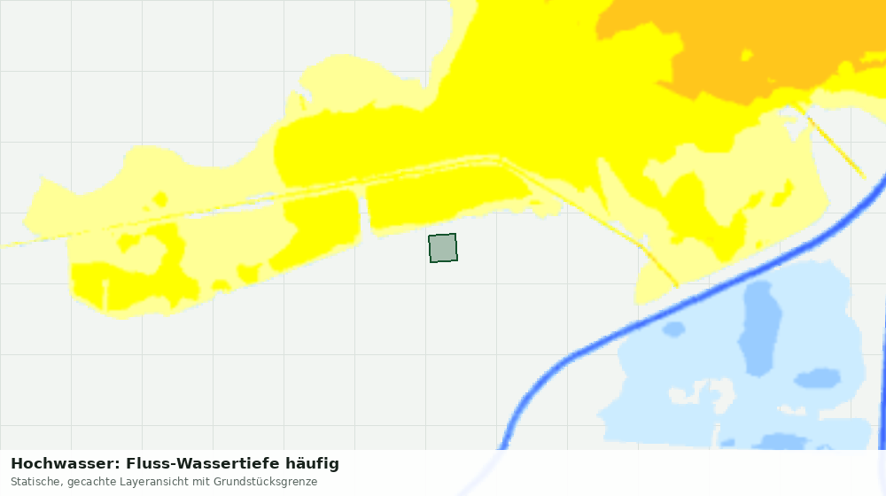 Statische Kartenansicht: Hochwasser: Fluss-Wassertiefe häufig