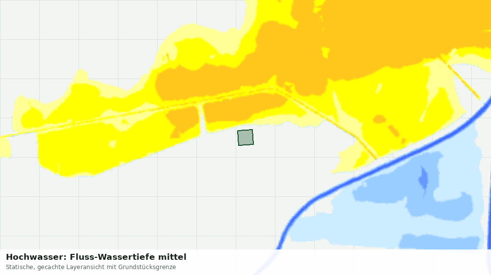 Statische Kartenansicht: Hochwasser: Fluss-Wassertiefe mittel