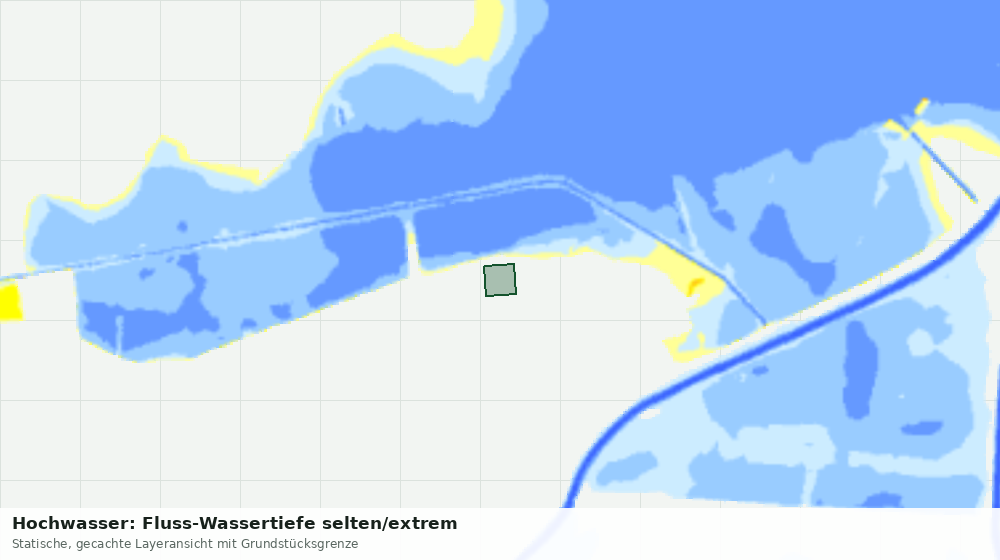 Statische Kartenansicht: Hochwasser: Fluss-Wassertiefe selten/extrem