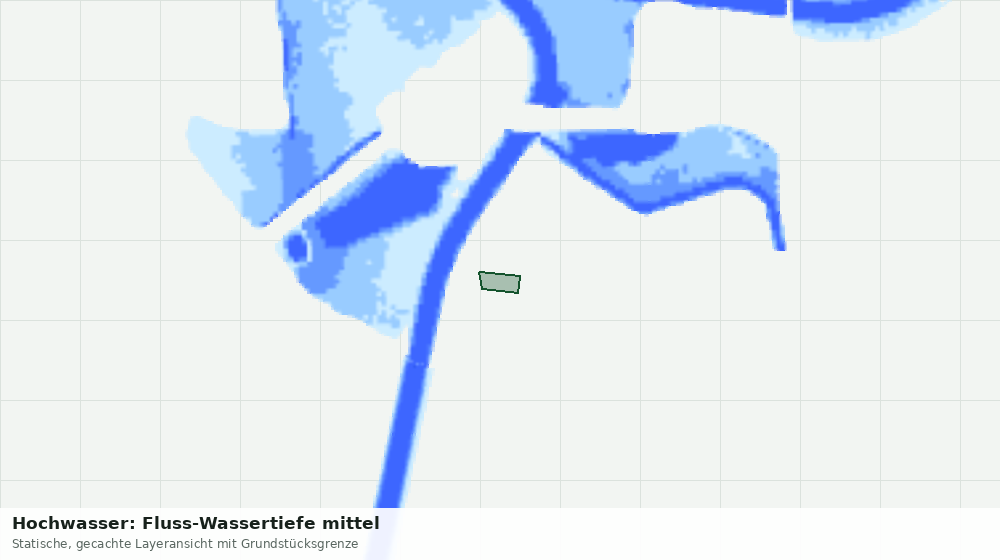 Statische Kartenansicht: Hochwasser: Fluss-Wassertiefe mittel