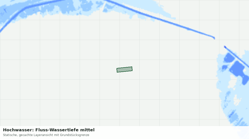 Statische Kartenansicht: Hochwasser: Fluss-Wassertiefe mittel