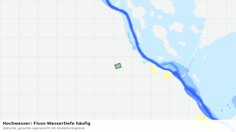Statische Kartenansicht: Hochwasser: Fluss-Wassertiefe häufig