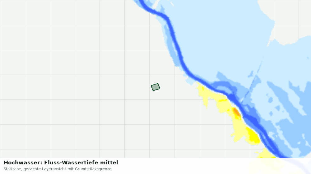 Statische Kartenansicht: Hochwasser: Fluss-Wassertiefe mittel