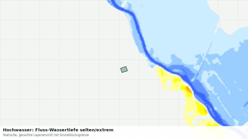 Statische Kartenansicht: Hochwasser: Fluss-Wassertiefe selten/extrem