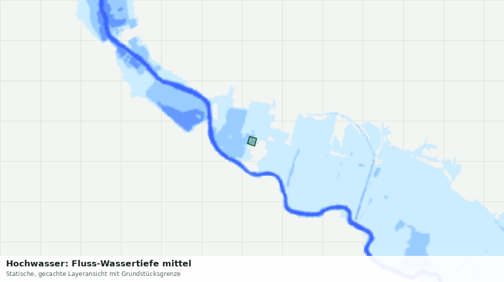 Statische Kartenansicht: Hochwasser: Fluss-Wassertiefe mittel