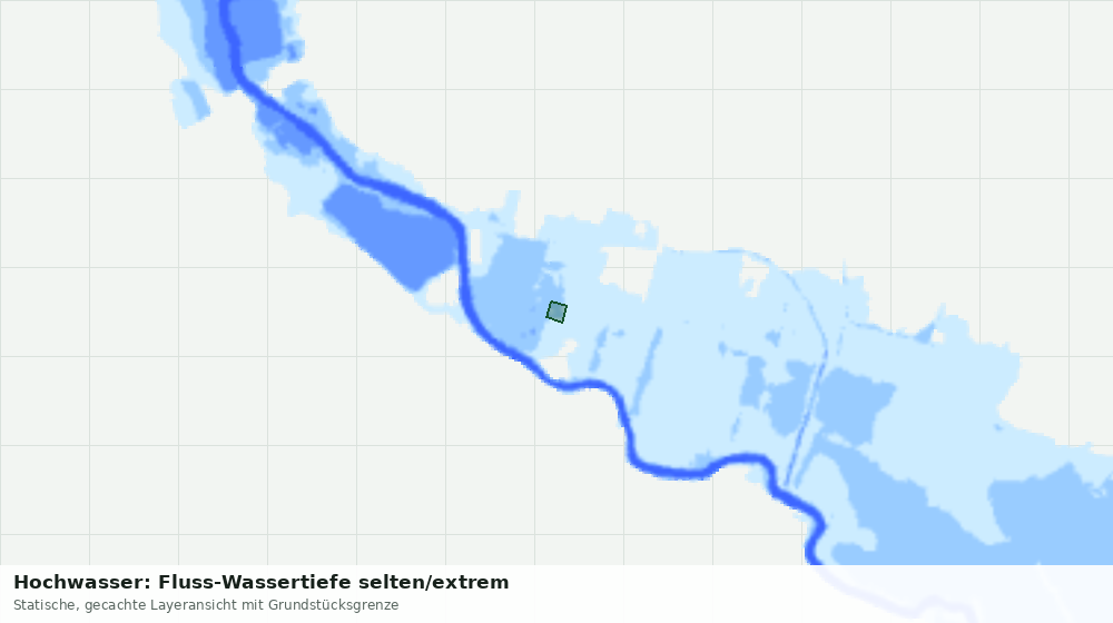 Statische Kartenansicht: Hochwasser: Fluss-Wassertiefe selten/extrem