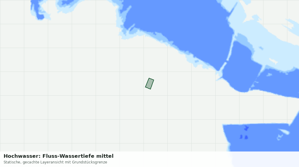 Statische Kartenansicht: Hochwasser: Fluss-Wassertiefe mittel