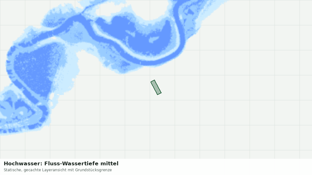 Statische Kartenansicht: Hochwasser: Fluss-Wassertiefe mittel