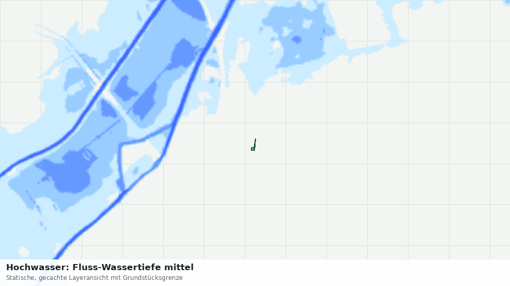 Statische Kartenansicht: Hochwasser: Fluss-Wassertiefe mittel