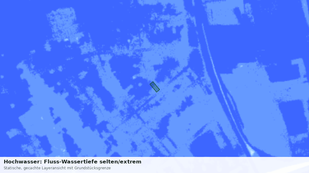 Statische Kartenansicht: Hochwasser: Fluss-Wassertiefe selten/extrem