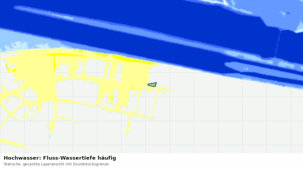 Statische Kartenansicht: Hochwasser: Fluss-Wassertiefe häufig