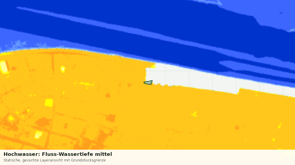Statische Kartenansicht: Hochwasser: Fluss-Wassertiefe mittel