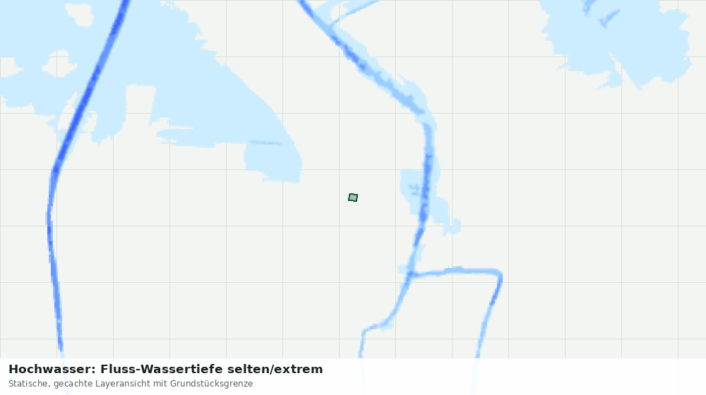Statische Kartenansicht: Hochwasser: Fluss-Wassertiefe selten/extrem