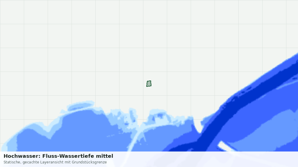 Statische Kartenansicht: Hochwasser: Fluss-Wassertiefe mittel