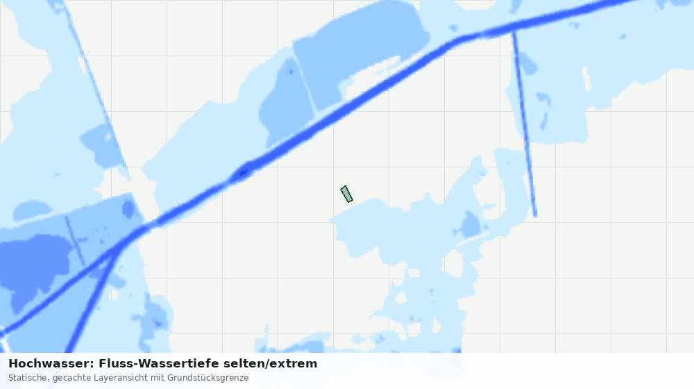 Statische Kartenansicht: Hochwasser: Fluss-Wassertiefe selten/extrem
