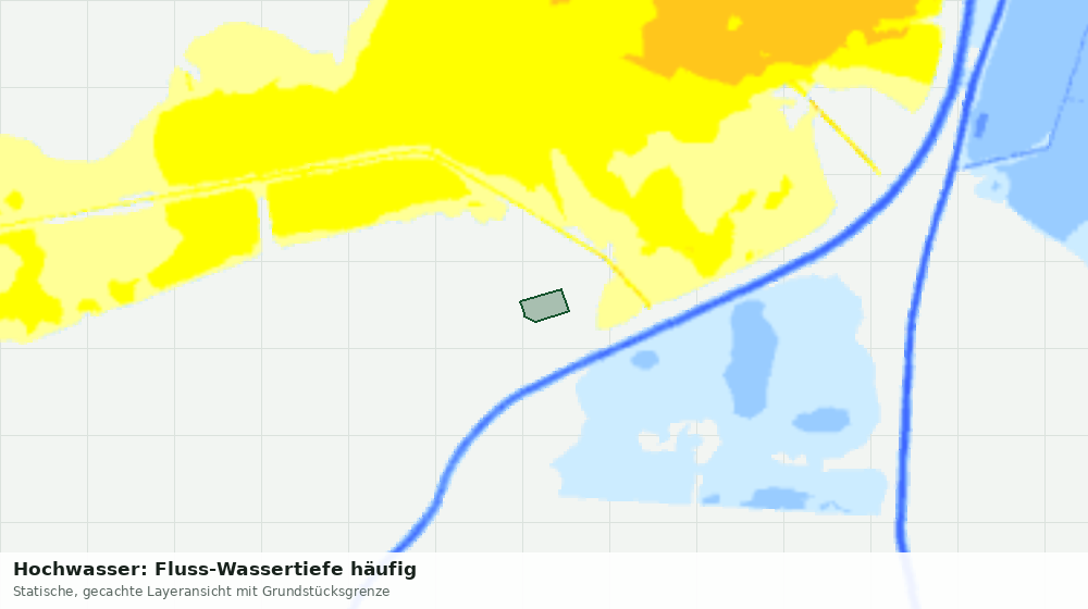 Statische Kartenansicht: Hochwasser: Fluss-Wassertiefe häufig