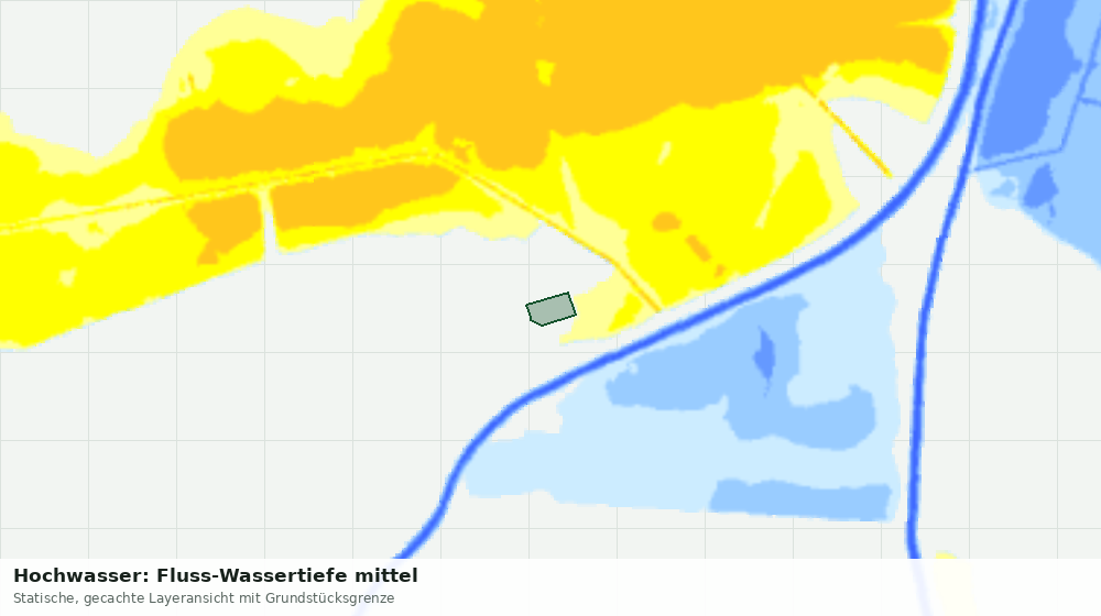 Statische Kartenansicht: Hochwasser: Fluss-Wassertiefe mittel