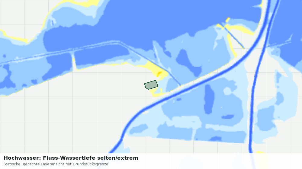 Statische Kartenansicht: Hochwasser: Fluss-Wassertiefe selten/extrem