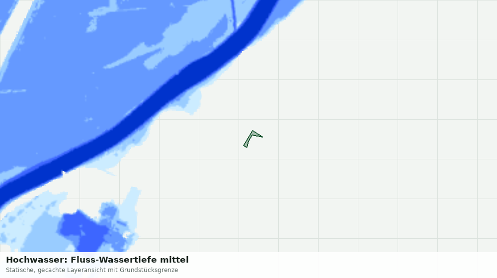 Statische Kartenansicht: Hochwasser: Fluss-Wassertiefe mittel