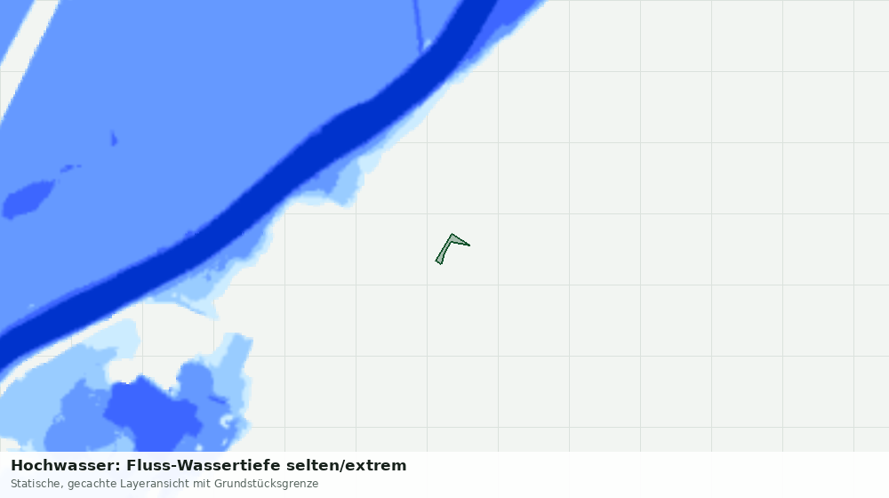 Statische Kartenansicht: Hochwasser: Fluss-Wassertiefe selten/extrem