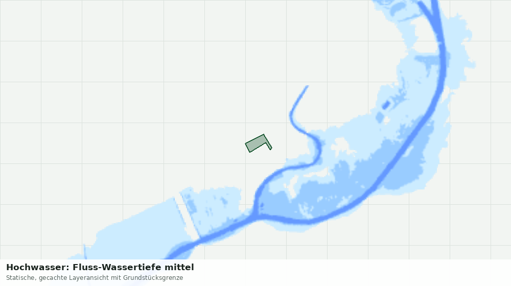Statische Kartenansicht: Hochwasser: Fluss-Wassertiefe mittel