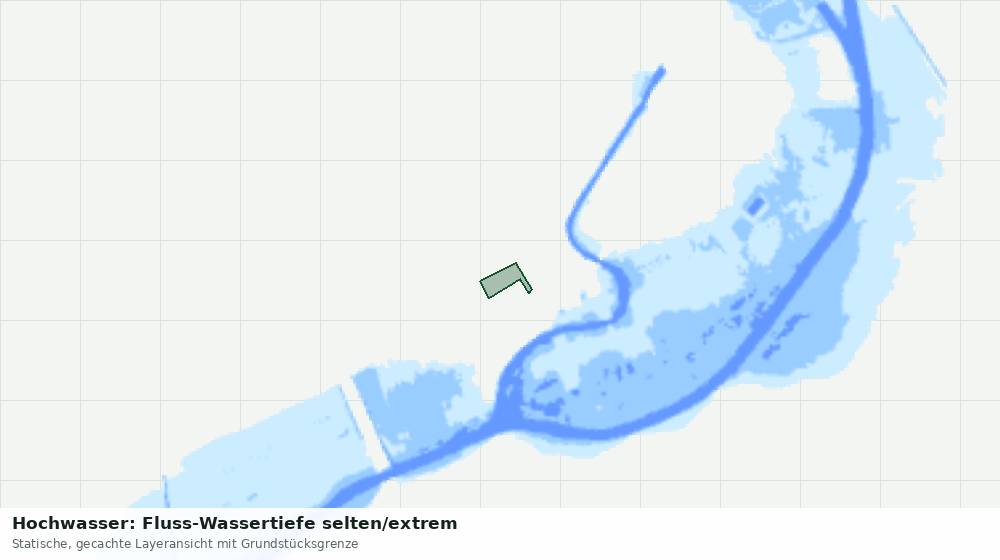 Statische Kartenansicht: Hochwasser: Fluss-Wassertiefe selten/extrem