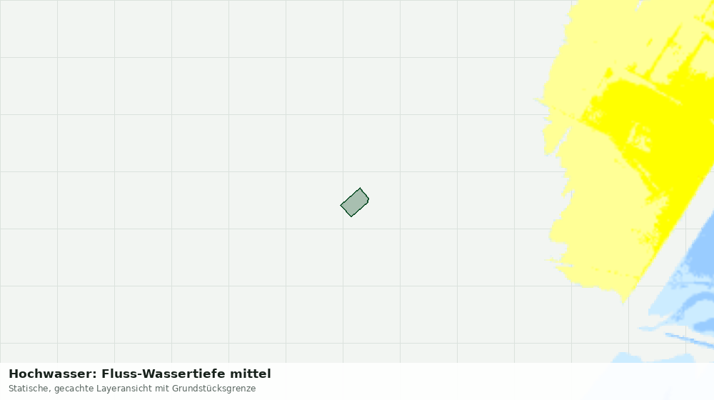 Statische Kartenansicht: Hochwasser: Fluss-Wassertiefe mittel