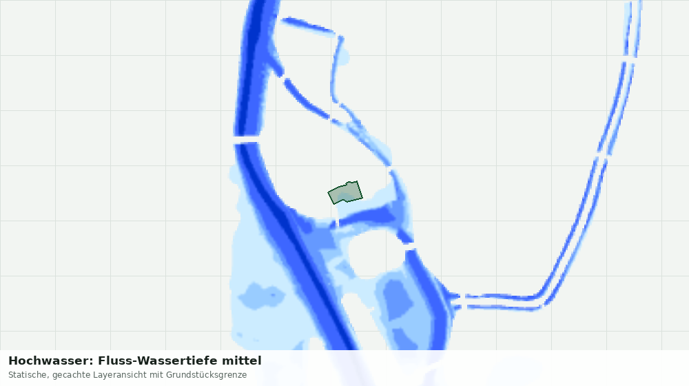 Statische Kartenansicht: Hochwasser: Fluss-Wassertiefe mittel