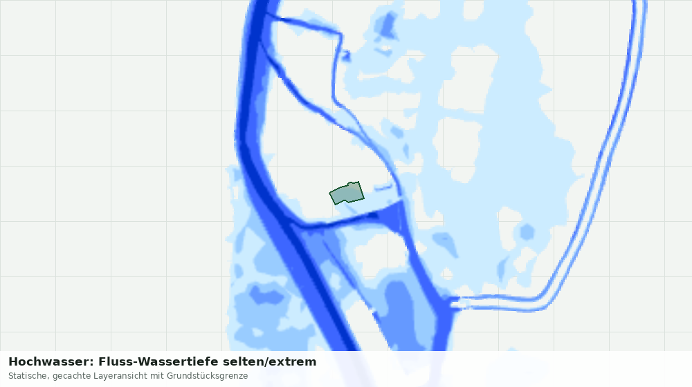 Statische Kartenansicht: Hochwasser: Fluss-Wassertiefe selten/extrem