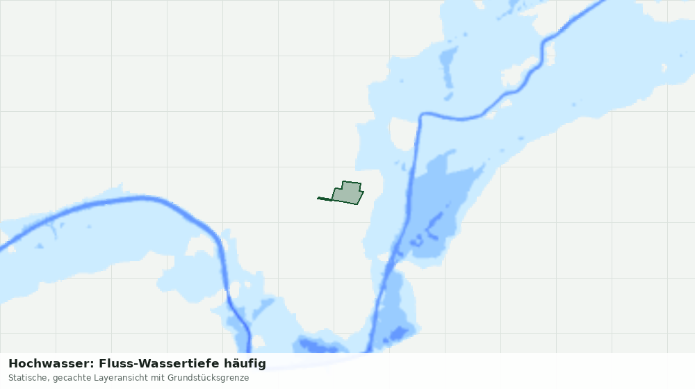 Statische Kartenansicht: Hochwasser: Fluss-Wassertiefe häufig