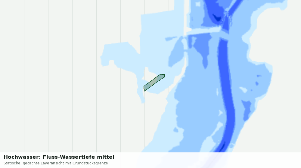 Statische Kartenansicht: Hochwasser: Fluss-Wassertiefe mittel