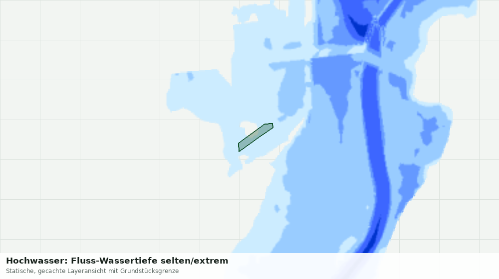 Statische Kartenansicht: Hochwasser: Fluss-Wassertiefe selten/extrem
