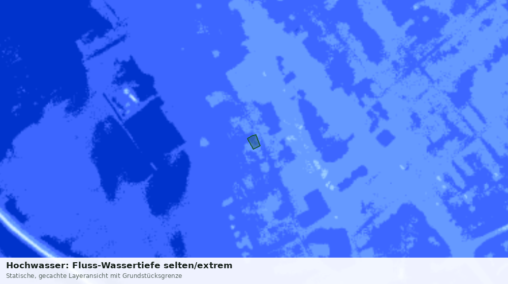 Statische Kartenansicht: Hochwasser: Fluss-Wassertiefe selten/extrem
