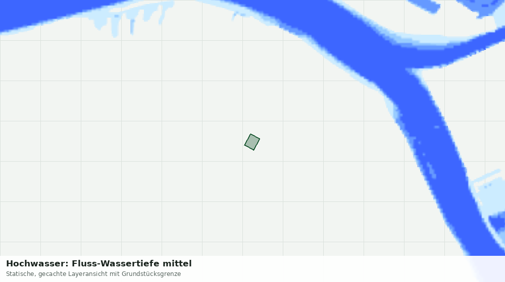Statische Kartenansicht: Hochwasser: Fluss-Wassertiefe mittel