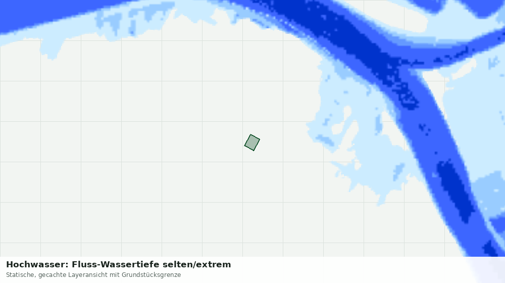 Statische Kartenansicht: Hochwasser: Fluss-Wassertiefe selten/extrem