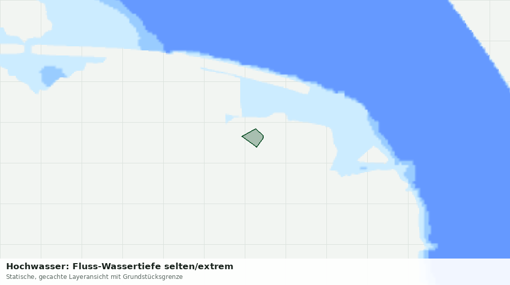 Statische Kartenansicht: Hochwasser: Fluss-Wassertiefe selten/extrem
