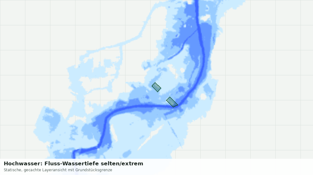 Statische Kartenansicht: Hochwasser: Fluss-Wassertiefe selten/extrem