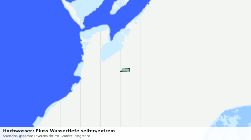 Statische Kartenansicht: Hochwasser: Fluss-Wassertiefe selten/extrem