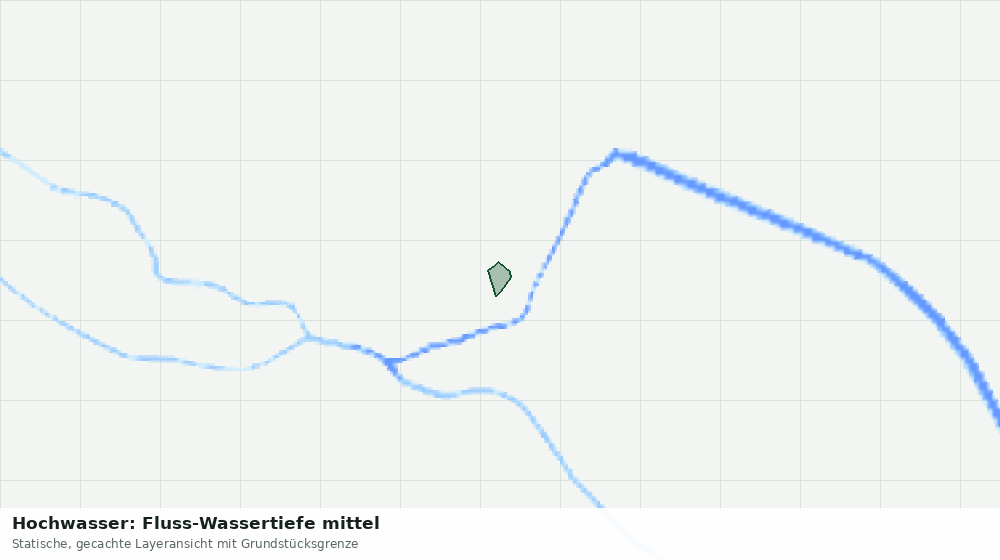 Statische Kartenansicht: Hochwasser: Fluss-Wassertiefe mittel
