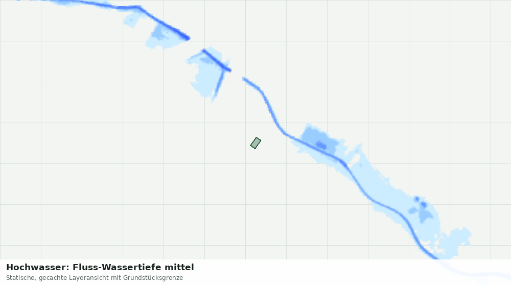 Statische Kartenansicht: Hochwasser: Fluss-Wassertiefe mittel