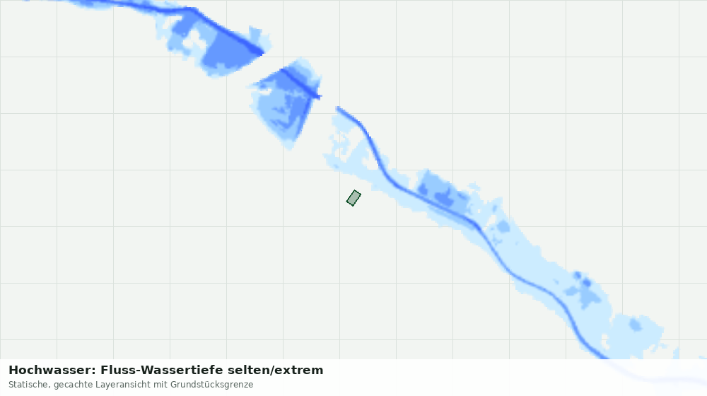 Statische Kartenansicht: Hochwasser: Fluss-Wassertiefe selten/extrem