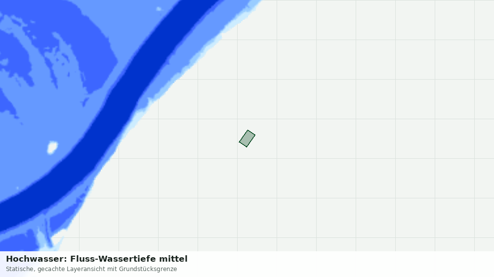 Statische Kartenansicht: Hochwasser: Fluss-Wassertiefe mittel